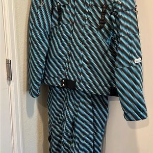 Women's Black and Blue Ski Jacket